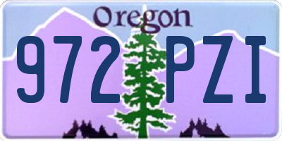 OR license plate 972PZI