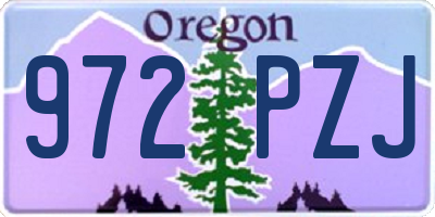 OR license plate 972PZJ