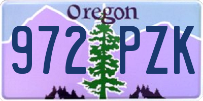 OR license plate 972PZK