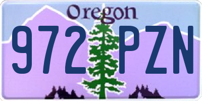 OR license plate 972PZN