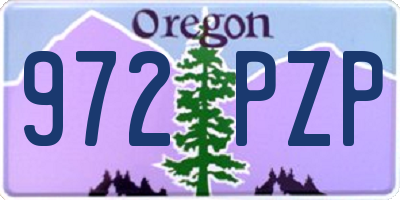 OR license plate 972PZP