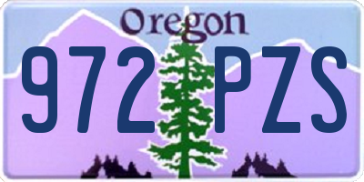 OR license plate 972PZS