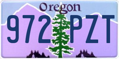 OR license plate 972PZT