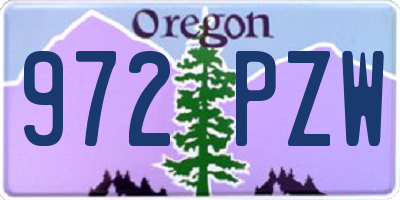 OR license plate 972PZW