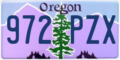 OR license plate 972PZX