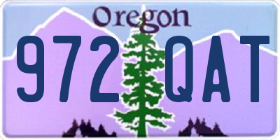 OR license plate 972QAT