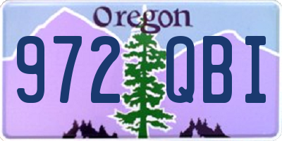 OR license plate 972QBI