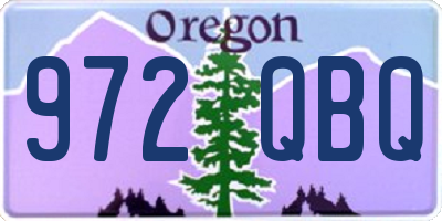 OR license plate 972QBQ