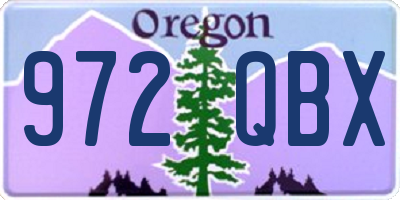 OR license plate 972QBX