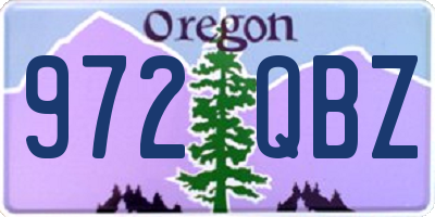 OR license plate 972QBZ