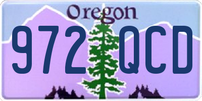 OR license plate 972QCD