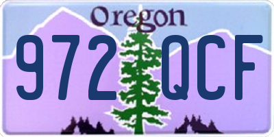 OR license plate 972QCF