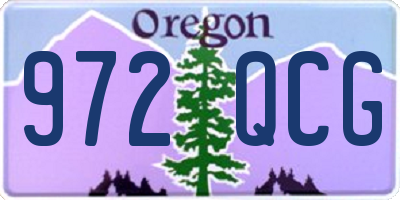 OR license plate 972QCG