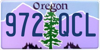 OR license plate 972QCL