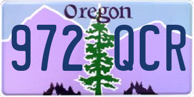 OR license plate 972QCR