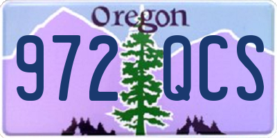 OR license plate 972QCS