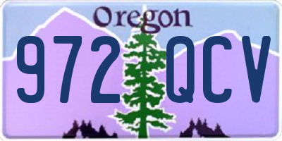 OR license plate 972QCV