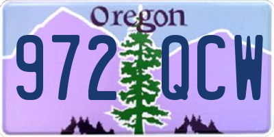 OR license plate 972QCW