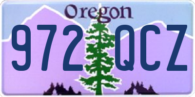 OR license plate 972QCZ