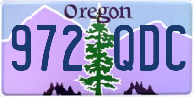 OR license plate 972QDC