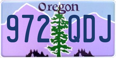 OR license plate 972QDJ