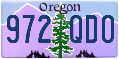 OR license plate 972QDO