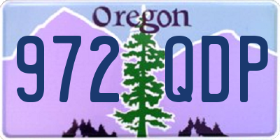 OR license plate 972QDP