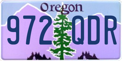 OR license plate 972QDR
