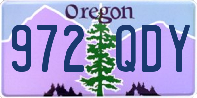 OR license plate 972QDY