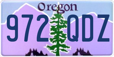 OR license plate 972QDZ