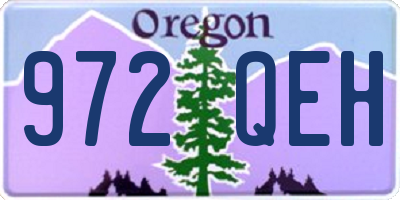 OR license plate 972QEH