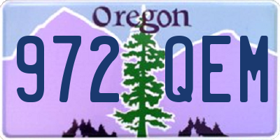 OR license plate 972QEM