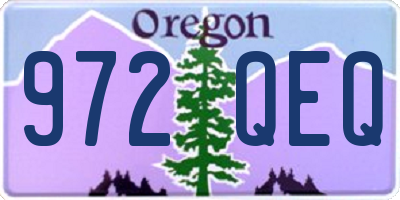 OR license plate 972QEQ