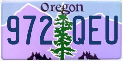 OR license plate 972QEU