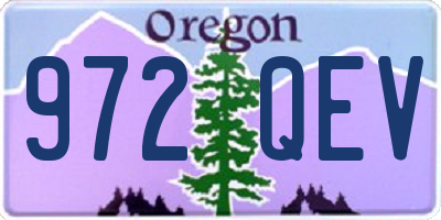 OR license plate 972QEV