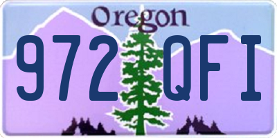 OR license plate 972QFI