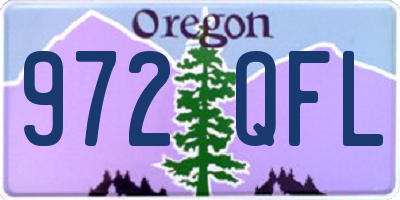 OR license plate 972QFL