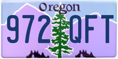 OR license plate 972QFT