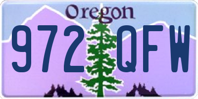 OR license plate 972QFW