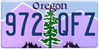 OR license plate 972QFZ