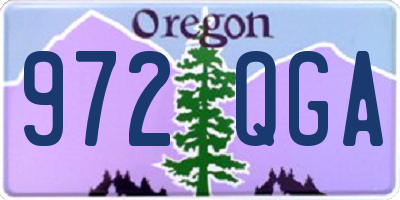 OR license plate 972QGA