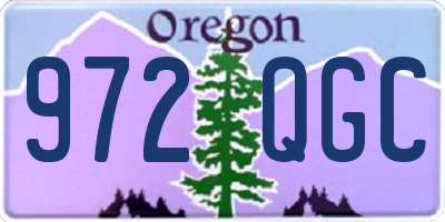 OR license plate 972QGC
