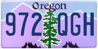 OR license plate 972QGH