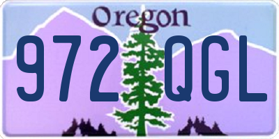 OR license plate 972QGL