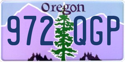OR license plate 972QGP