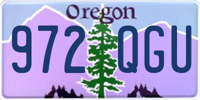 OR license plate 972QGU