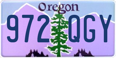 OR license plate 972QGY