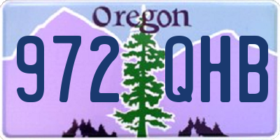 OR license plate 972QHB