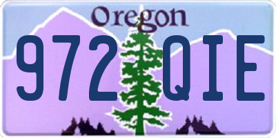 OR license plate 972QIE
