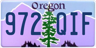 OR license plate 972QIF